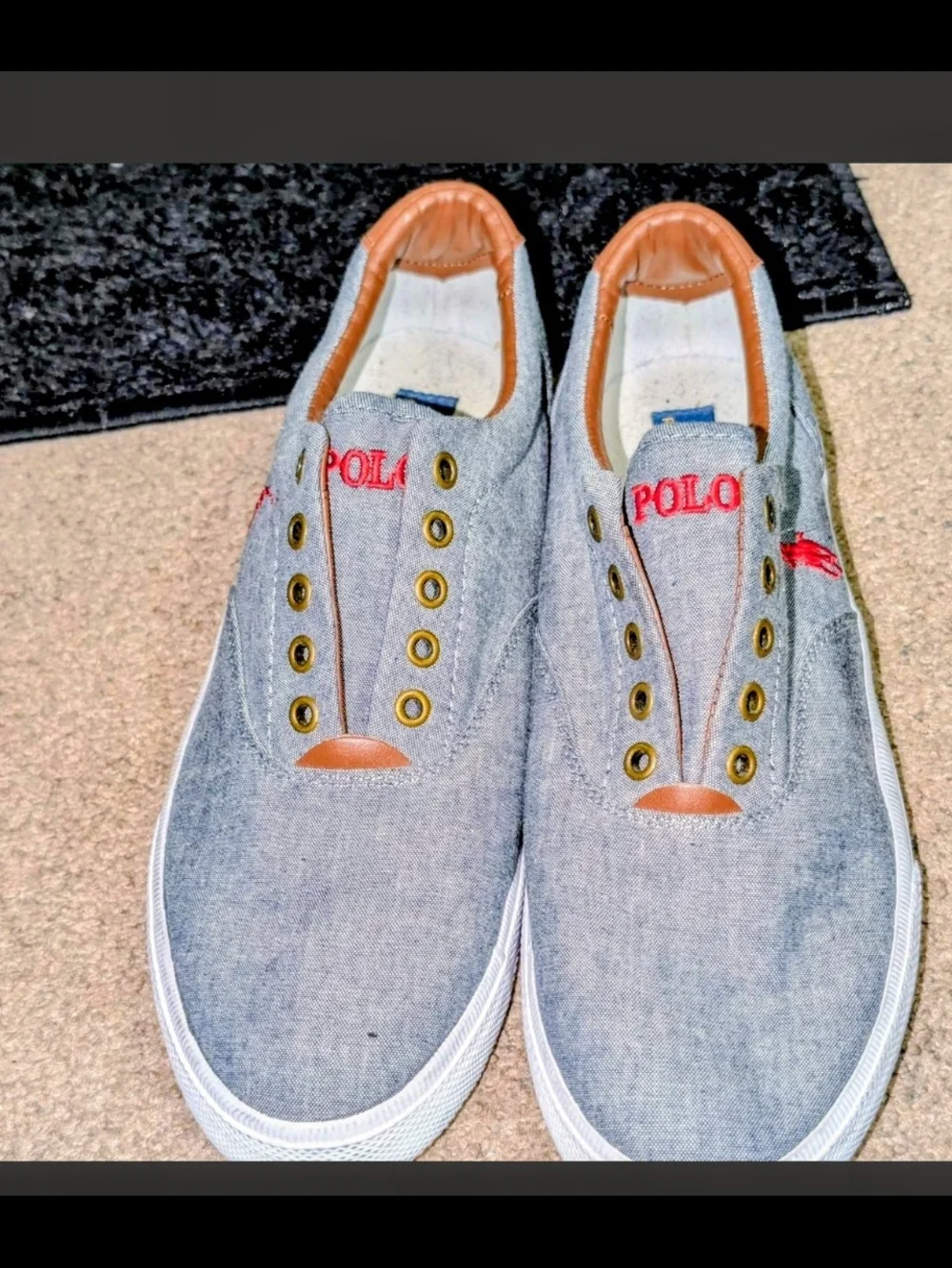 Polo by Ralph Lauren Gray and Brown Men’s Sneakers